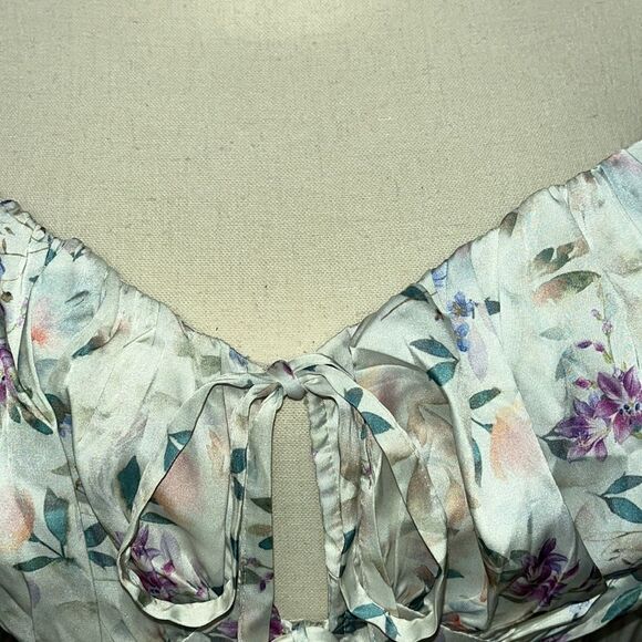 FTF Floral Print Tie Front Blouse - Picture 8 of 14